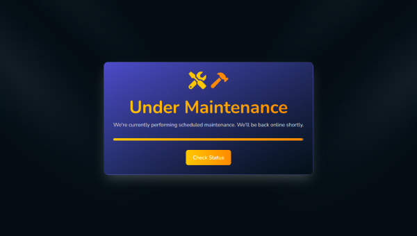 Under Maintenance Page